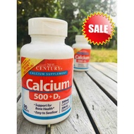 69% Sale!! EXP:08/25 Calcium 500mg Plus Extra D3: 200iu 90 Tablets (21st Century) Easy to swallow แค