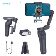 L7CPro 3-Axis Handheld Gimbal พร้อม AI Face Tracking & เติมแสง anti-Shake Stabilizer สําหรับ iPhone/