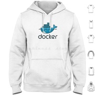 Docker Logo Hoodie Cotton Long Sleeve Docker Logo Cloud Aws Machine Web Developer Virtualbox Vps Shi