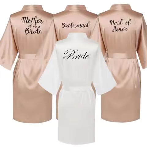 Satin Silk bride robe Wedding Robe Bridesmaid Bride Dressing Gown bridesmaid robes SP002