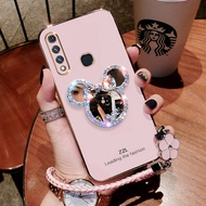 เคสสำหรับ VIVO โทรศัพท์ Y12 Y15 Y11 Y17พร้อมกระจกและสายคล้องสั้น