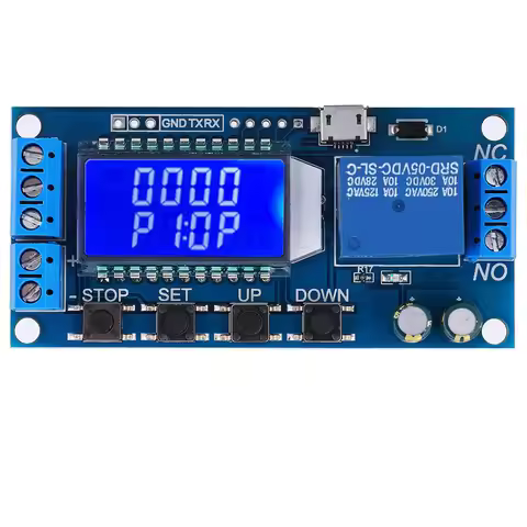 5V 12V 24V Time Delay Relay Module Delay Off Cycle Timer Relay 0.01s-9999min with LCD Display