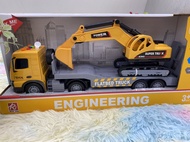 🌈ของเล่น ของเล่นเด็ก รถเทรเลอร์รถแม็คโคร RJ3366 รถขนรถ รถRJ รถเทรเลอร์ขนรถตัก รถตัก รถตักดิน