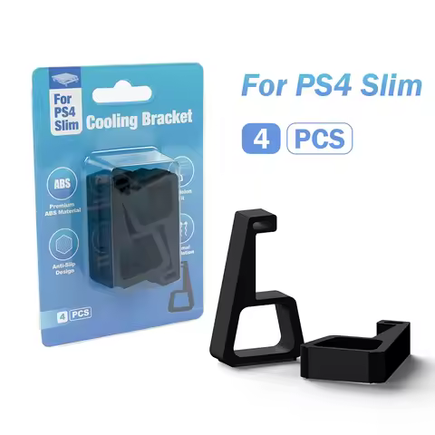 PS4 Slim Cooling Stand with Anti-Slip Base - Horizontal ABS Bracket Holder Space-Saving Design for P