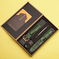 MrFour Green Crocodile Leather Watch Strap | Crocodile Leather Watch Bands