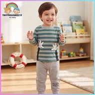 Tinytreasures19 Nb-5yrs old Longsleeve Pajama Pure Cotton Set for Boy Fashion Kids OOTD Sleepwear Ba