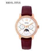 Solvil et Titus W06-03263-003 Women's Quartz Analogue Watch in White Dial and Leather Strap