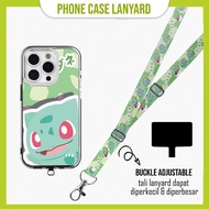 GANTUNGAN [SOFTCASE Set] Pokemon Bulbasaur Case Strap Lanyard Mobile Hanger a15 a16 a54 a74 a76 a96 