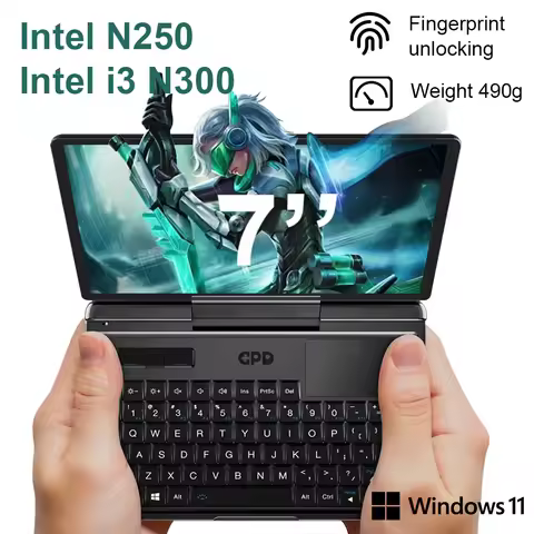 GPD Micro PC 2 Mini Industry Laptop Intel Processor N250 16GB/512GB M.2 SSD Windows11 60Hz Portable 