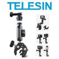 TELESIN Quick Release 360° Handlebar Clamp Motorcycle Bike Mount for GoPro Insta360 DJI Action Camer