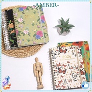 AMBER 2026 Planner, A5 Jan.2026 - Dec.2026 Calendar 2026, Weekly and Monthly Monthly Tabs Agenda Aca