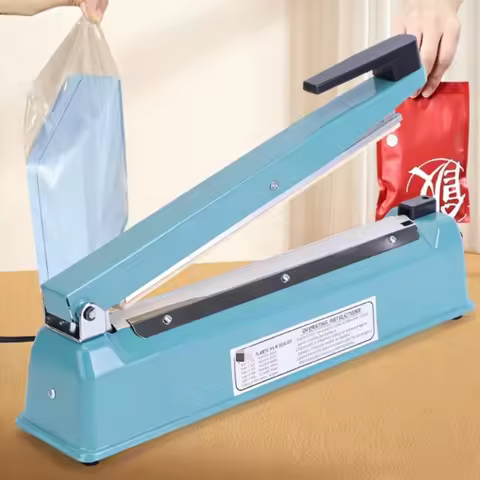 Food Packaging Hand Press Capper Candy Tea Nougat Bag Heat Shrink Film Heat Sealing Machine Semi Aut