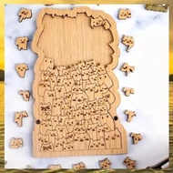 (VMHJ) Gift Cute Hundred Cat Puzzle Cartoon Wooden Jigsaw Puzzle Funny Animal Puzzle Kids