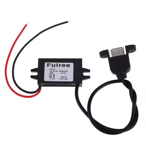 DC 12V 24V To 5V DC-DC Step Down Module Power Adapter 3A Power Adapter Buck Converter Waterproof Vol