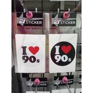 Motorcycle Decoration Stickers I LOVE 90s