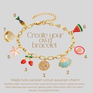 Charm bar by 1989.studio custom bracelet necklace with stainless steel charm