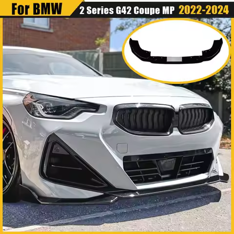 Front Bumper Lip For BMW 2 Series G42 218i 220i 220d 230i Coupe M Sport 2022 2023 2024 Chin Spoiler 