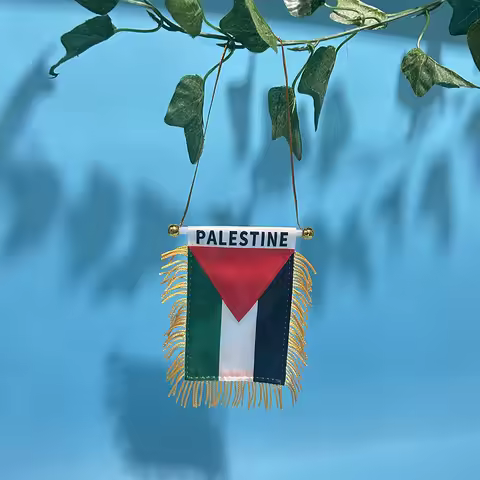 SKY FLAG Palestine Car Window Flag 8*12cm Polyester Double Side Printed Palestine Hanging Pennant Fl