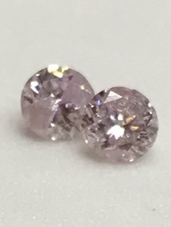 0.29cts 3.29x3.29x2.16mm 100% natural pink Diamond pair Round shape