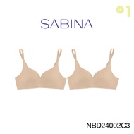 (1 แถม 1 ) Sabina Perfect Bra Level 1 เสื้อชั้นใน ไร้ตะเข็บ ไร้โครง รหัส NBD24002C3 - สีเนื้อเข้ม