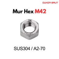 SS304 M42 Nut M42 Stainless Steel Nut/ M42 SUS304 Hex Nut/ A2-70/