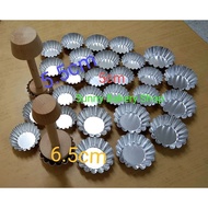 Cheese Tart Mould 4.5cmm/5.cm/5.5cm/6.5cm + Tart Mould Presser set