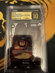 CGC Pristine 10 One Piece Morley OP12-093 Tournament Promo Card