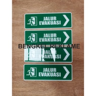 Evacuation Route Sign - Evacuation Route Sign - Gathering Point Sign - Exit Sign - Emergency Sign