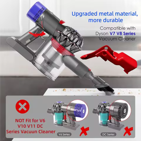 Upgraded metal trigger switch button compatible with Dyson V7 V8 vacuum cleaner red power trigger sw