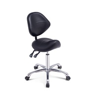 Professional Saddle Stool Chair with Back Support, Rolling Saddle Ergonomic Stool Heavy Duty for Cli