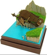 全新日版 mini 紙模型 6x6x5cm 天空之城 Tiger Moth takes off 情景模型 Paper Craft 宮崎駿 Ghibli Laputa Castle in the Sky