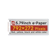 5.79inch e-Paper display (G), e-ink display, 792x272, Red/Yellow/Black/White, SPI Interface