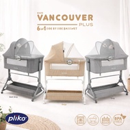 Pliko Baby Box 6in1 Side by Side bassinet Vancouver Plus BS167R Side Open Baby Bed
