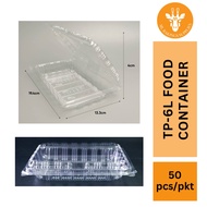 [READY STOCK] TP-6L/ GO3L ±50's Plastic Tray / Disposable Packaging Food Tray / Bekas Makanan