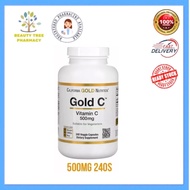 California Gold Nutrition Gold C Vitamin C 1000mg 500mg 240 Veggie Capsules