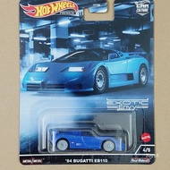 Toysk model car 94 Bugatti EB110 Hotwheels Premium Blue 1:64 scale