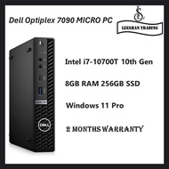 Dell Optiplex 7090 MICRO PC i7-10th Gen 8Gb Ram 256GB SSD windows 11 pro MS office 2021 [Refurbished