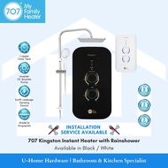 707 Instant Water Heater Kingston with Rain Shower with DC Pump (Available in White and Piano Black)