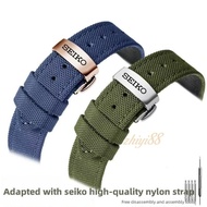 Premium Canvas Nylon Strap for Seiko 5 & Green Water Ghost 18-24mm - Durable Unisex Sports Watch Ban