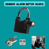 BEST SELLER EYCI Gembok Alarm Motor Suara Anti Maling / Lock Siren 10mm / gembok motor anti maling k