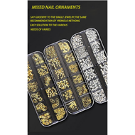 Foreign Trade Manicure Jewelry Long Strip Box Full Set Special-Shaped Rivets Alloy Diamonds Magic Pe