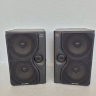 .懷舊 Sharp CP-K60X (BK) 3路喇叭4 ohm 200W (全新的)但擺放太耐 ，其中一隻喇叭網有少少爛W： 8吋半 x D： 1O吋半 x H： 12吋半