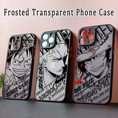 O-ONE P-PIECE-E Anime For iPhone 17 Air 16E 16 15 14 13 12 11 8 7 mini Pro Max Plus Frosted Transluc