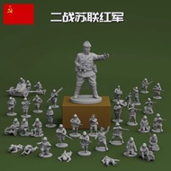 1/72 World War II Allied Red Army 3D Printing Resin Toy Soldier Miniature Model Figure White Model F