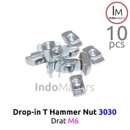 T Hammer Nut M6 Drop-In Aluminum Profile 3030