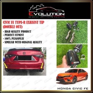 CIVIC FE TYPE R EXHAUST TIP AKRAPOVIC EXHAUST TIP(DOUBLE OUT)