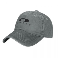 (ReadyStock) Oakley Logo Adult washed cowboy hat curved ring sun caps simple hats  Unisex 100% cotto