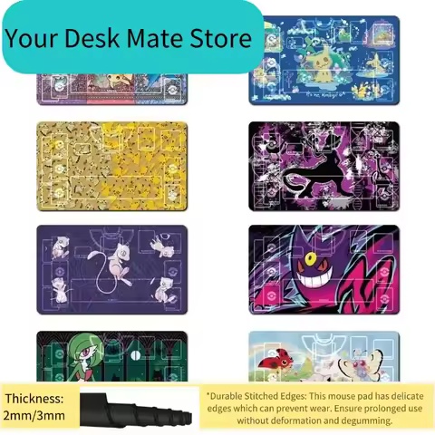 Pokemon Lugia Gengar Jirachi Pikachu Anime Characters Diy Gifts Toys Classic Series Cards Pad Rubber