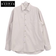 Apresse 2025SS 25SAP-02-07H Ecru Silk x Cotton Horn Button Oxford Regular Collar Shirt 1