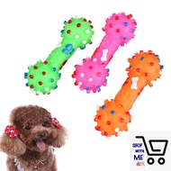Squeaky Pet Rubber Dumbbell Toys Chewing Chewy Bite Resistant Toys Cat Dog